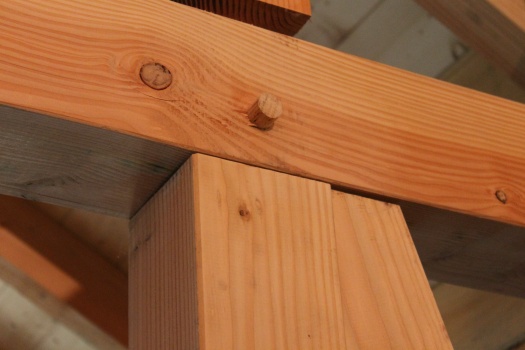 Wohnblockhaus, Blockbalken 240 mm